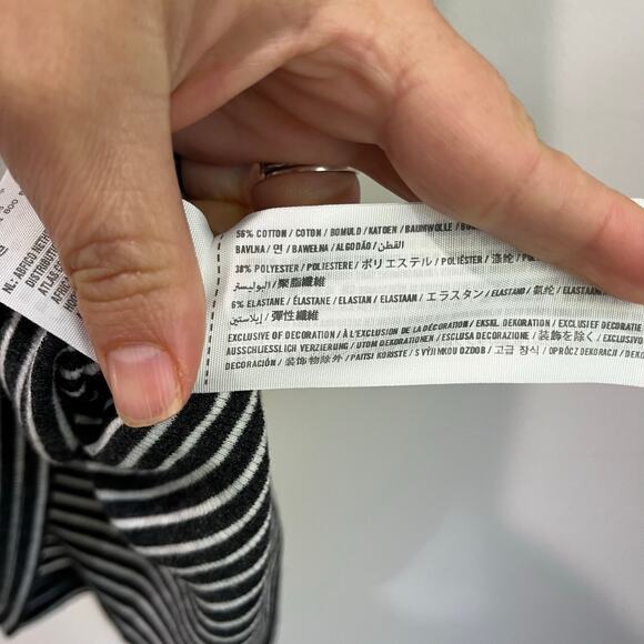 Hollister Striped Tank Top Y2K Ribbed Knit Gray White XS - Picture 3 of 5